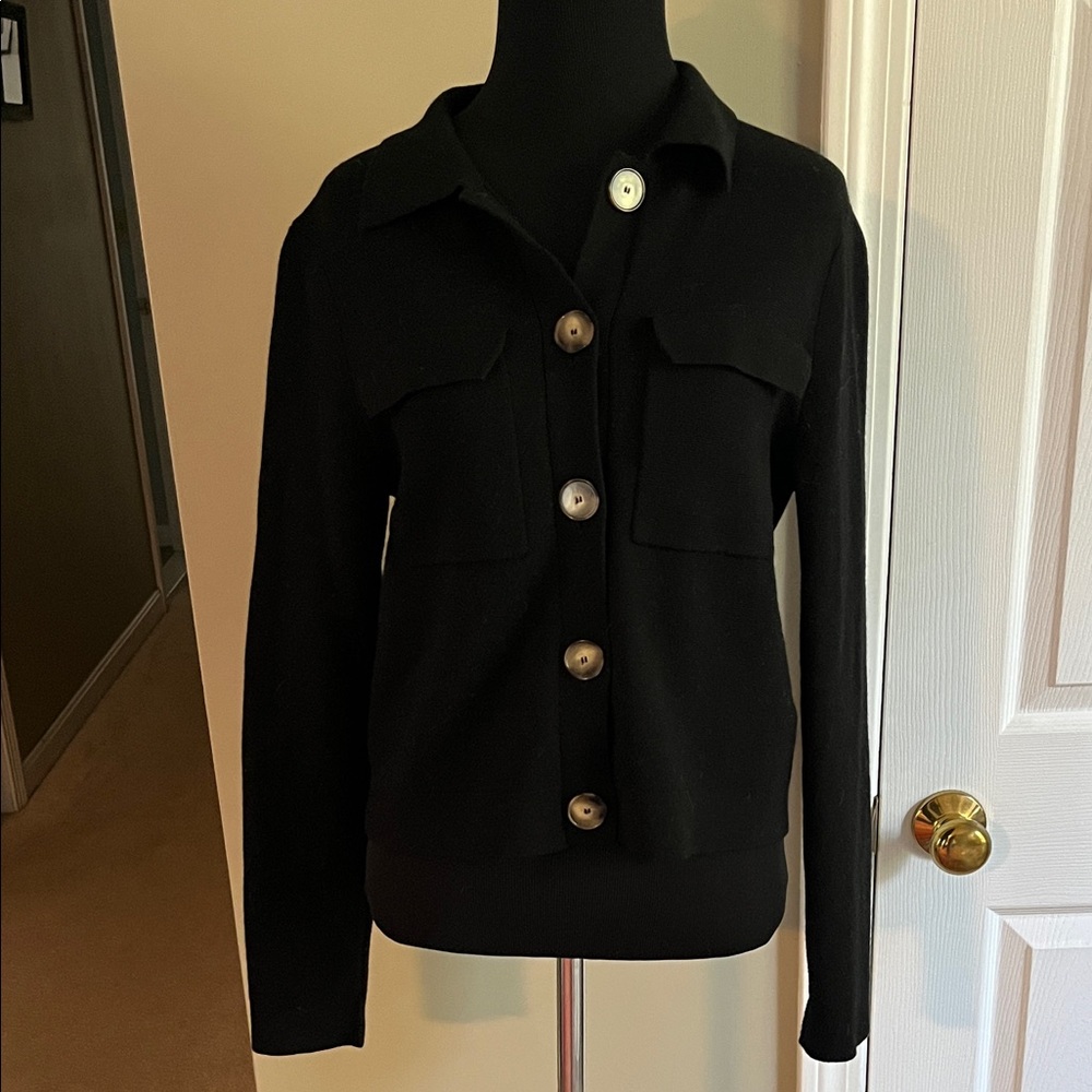 Sézane black Betty cardigan